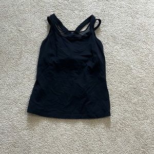 Lululemon black tank with built in sports bra